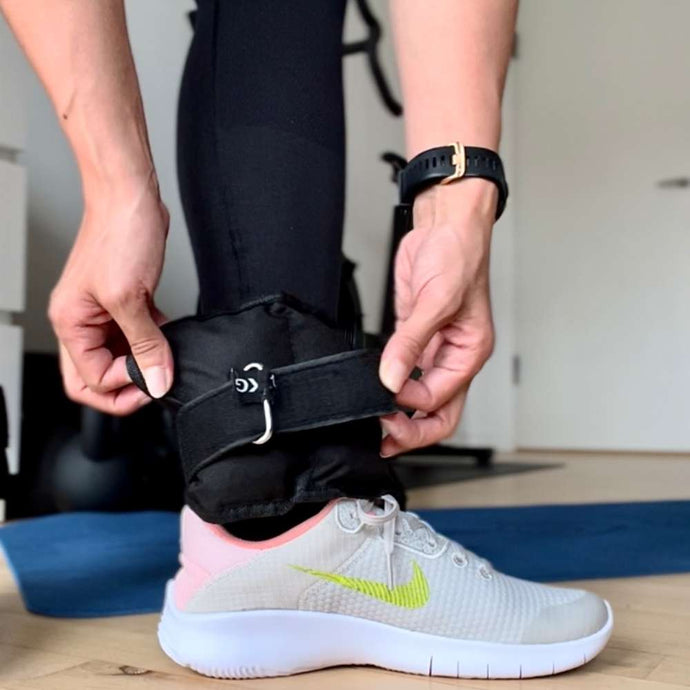 Gewichtsmanschette für Fuß- oder Handgelenk, 1 kg, schwarz (Paar)