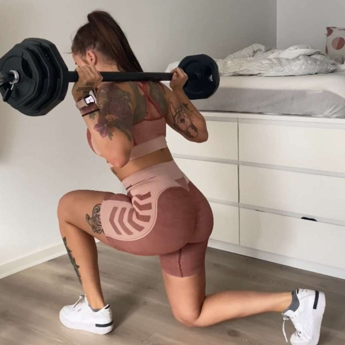 Langhantelset, 20 kg, Aerobic-Modell, schwarz