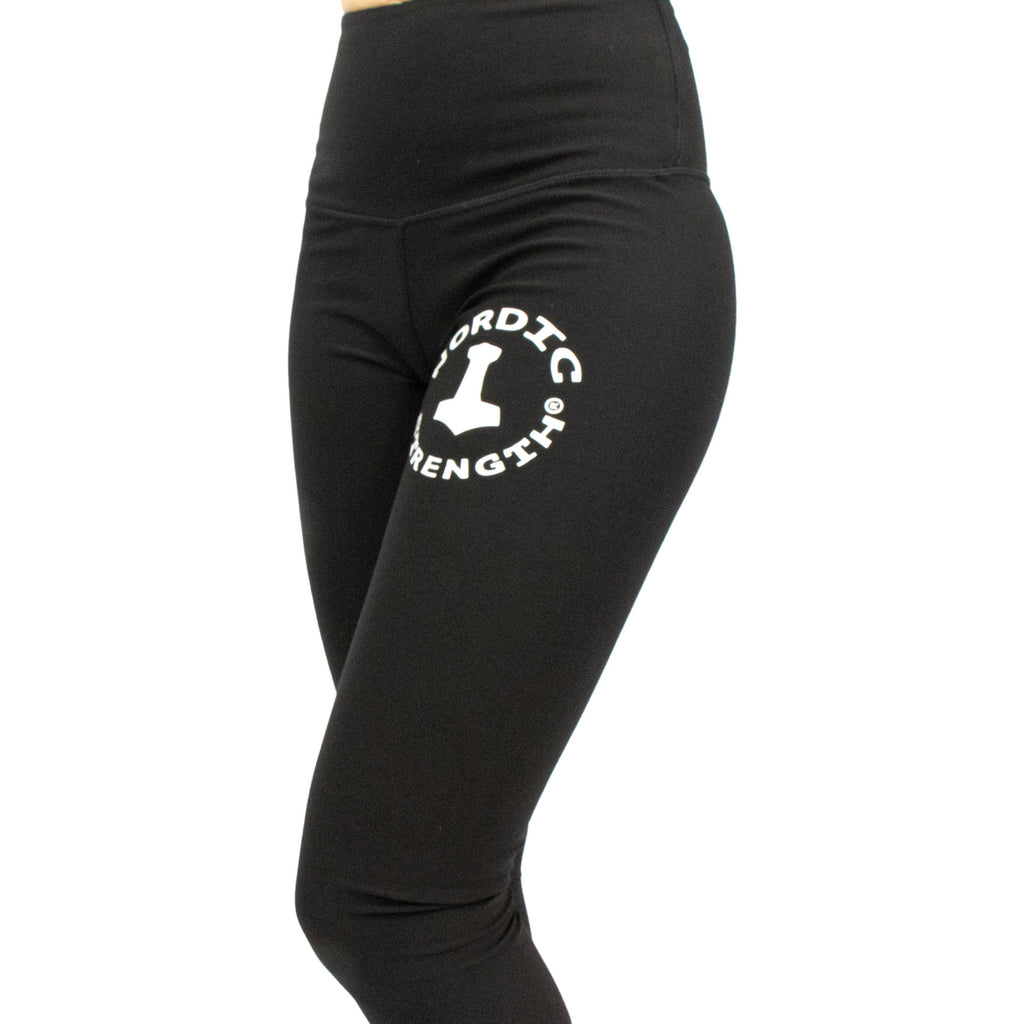 Leggings DELUXE, hohe Taille, schwarz