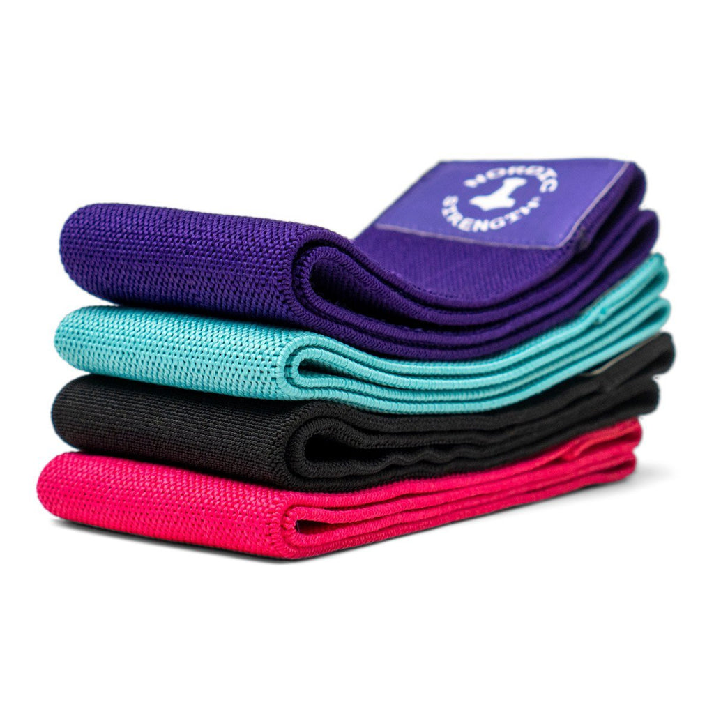 PowerBand, 4er-Set, kurzer Loop aus Baumwolle/Elasthan