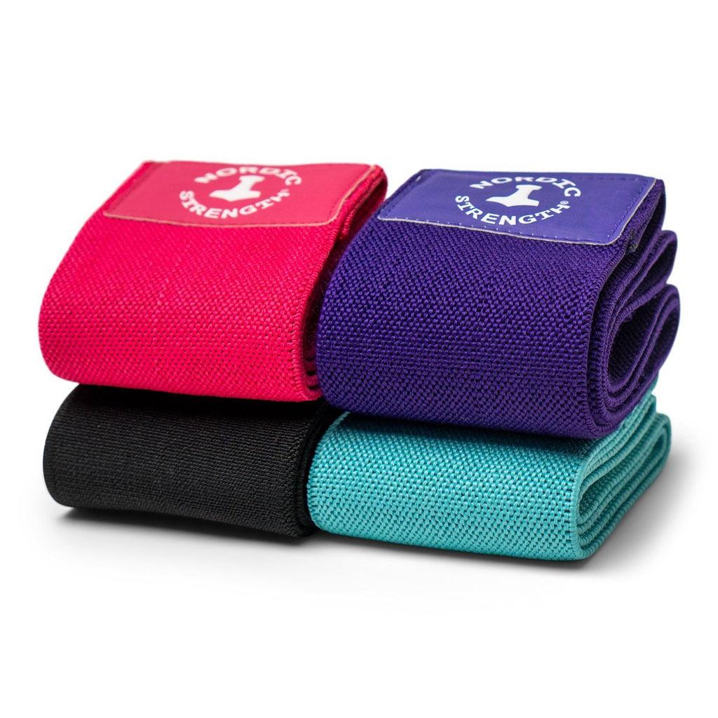 PowerBand, 4er-Set, kurzer Loop aus Baumwolle/Elasthan