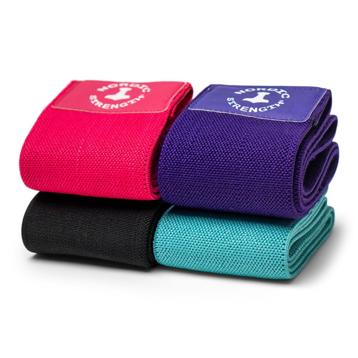 PowerBand, 4er-Set, kurzer Loop aus Baumwolle/Elasthan