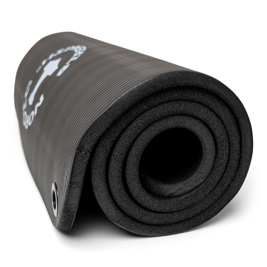 Gymnastikmatte, schwarz - rutschfest und schadstofffrei