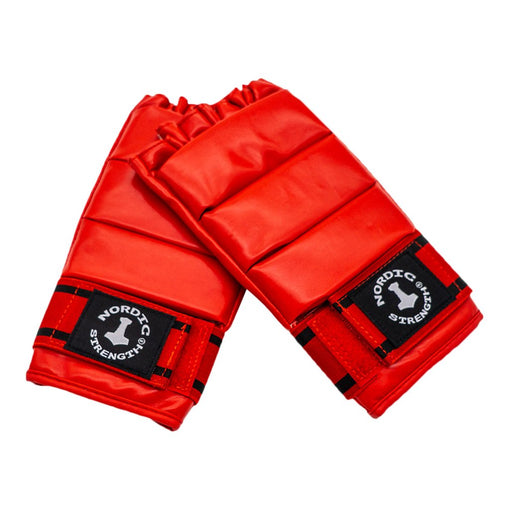 Sandsackhandschuhe, offene Finger, rot, Einheitsgröße