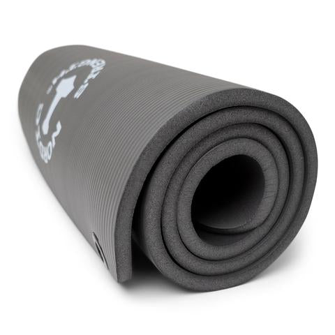 Gymnastikmatte, grau - rutschfest und schadstofffrei