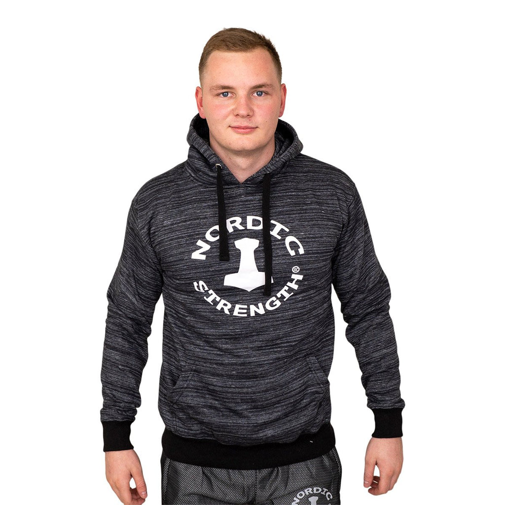 Hoodie DELUXE, grau meliert