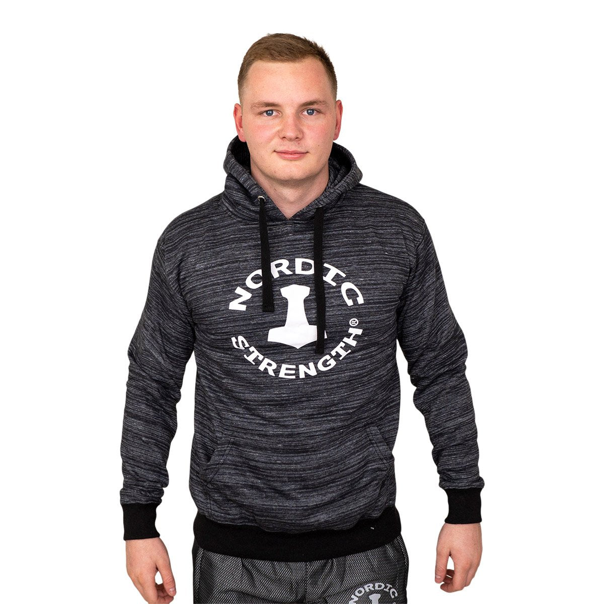 Hoodie DELUXE, grau meliert