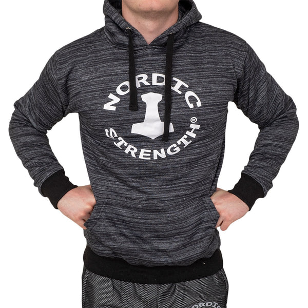 Hoodie DELUXE, grau meliert