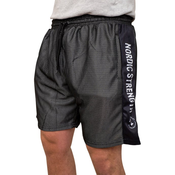 Trainingsshorts Performance, Mesh-Material, grau-schwarz