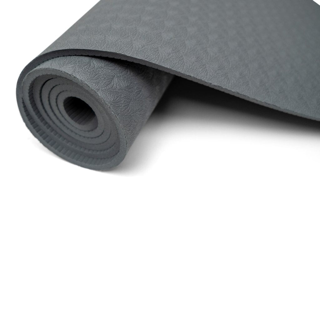 TPE Yogamatte, grau, 6mm - schadstofffrei und zu 100% recycelbar
