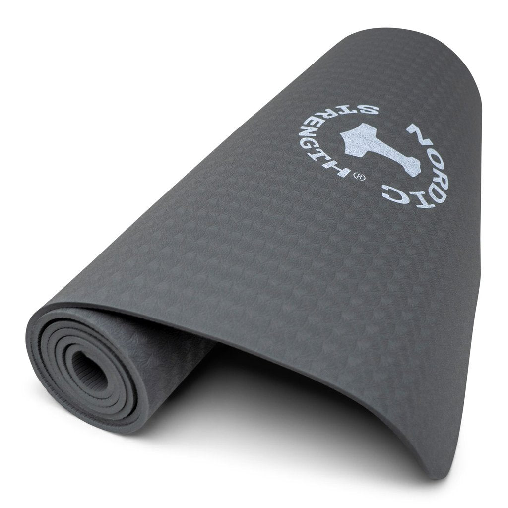 TPE Yogamatte, grau, 6mm - schadstofffrei und zu 100% recycelbar