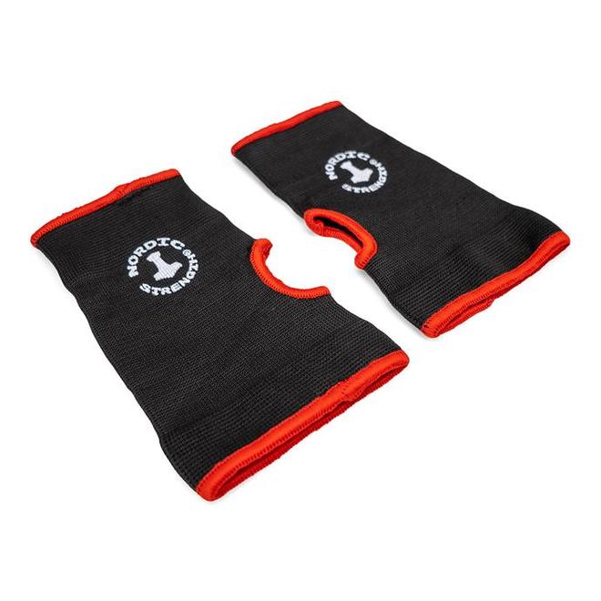 Handgelenkbandage, schwarz/rot (Paar)