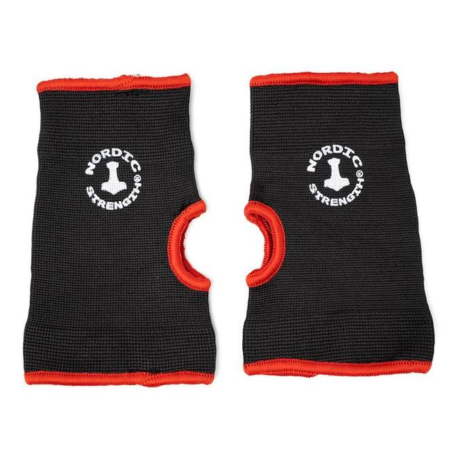 Handgelenkbandage, schwarz/rot (Paar)