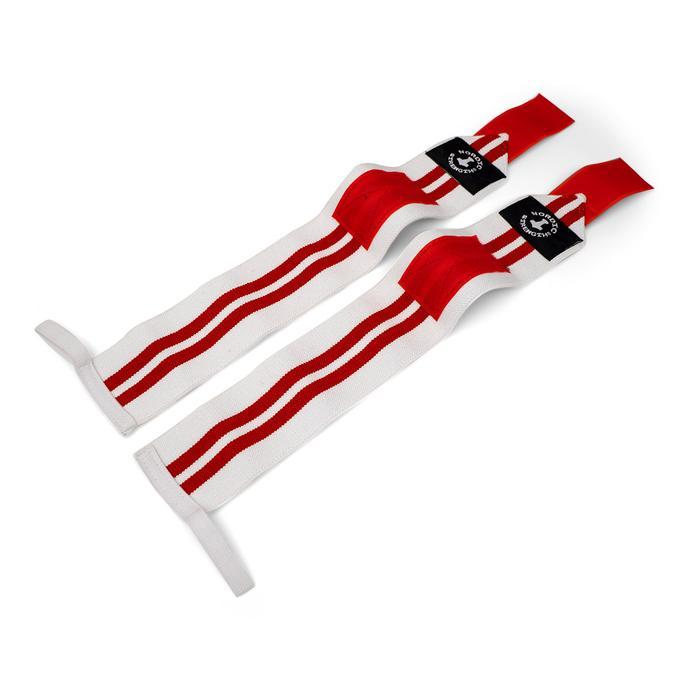 Handgelenkbandage, rot-weiß (Paar)