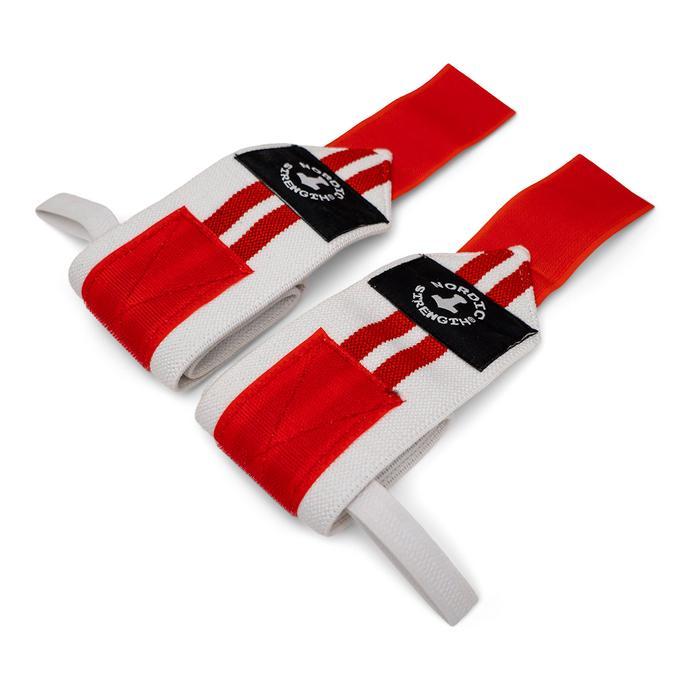 Handgelenkbandage, rot-weiß (Paar)