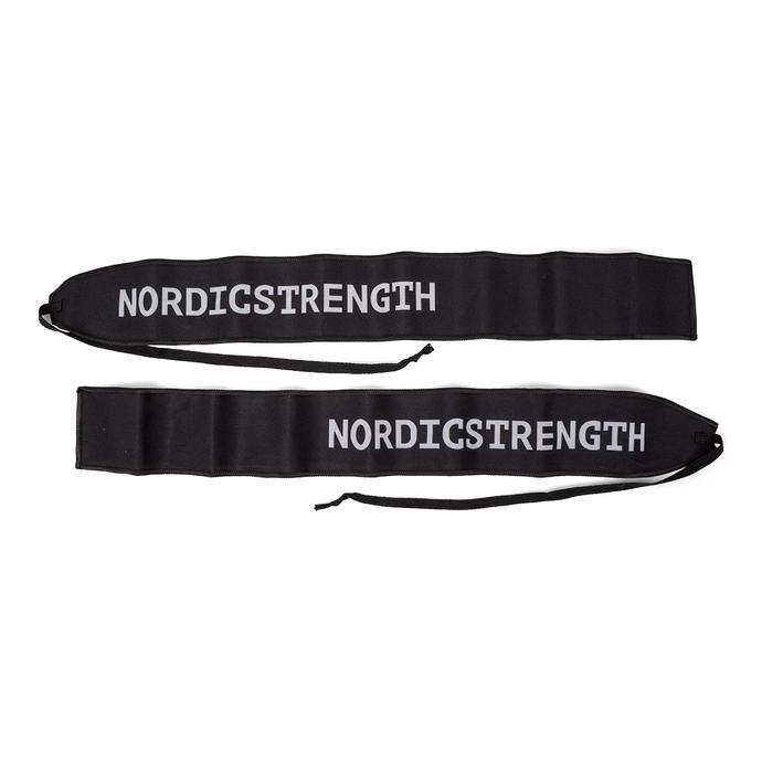 Handgelenkbandage aus Nylon, schlicht schwarz (Paar)