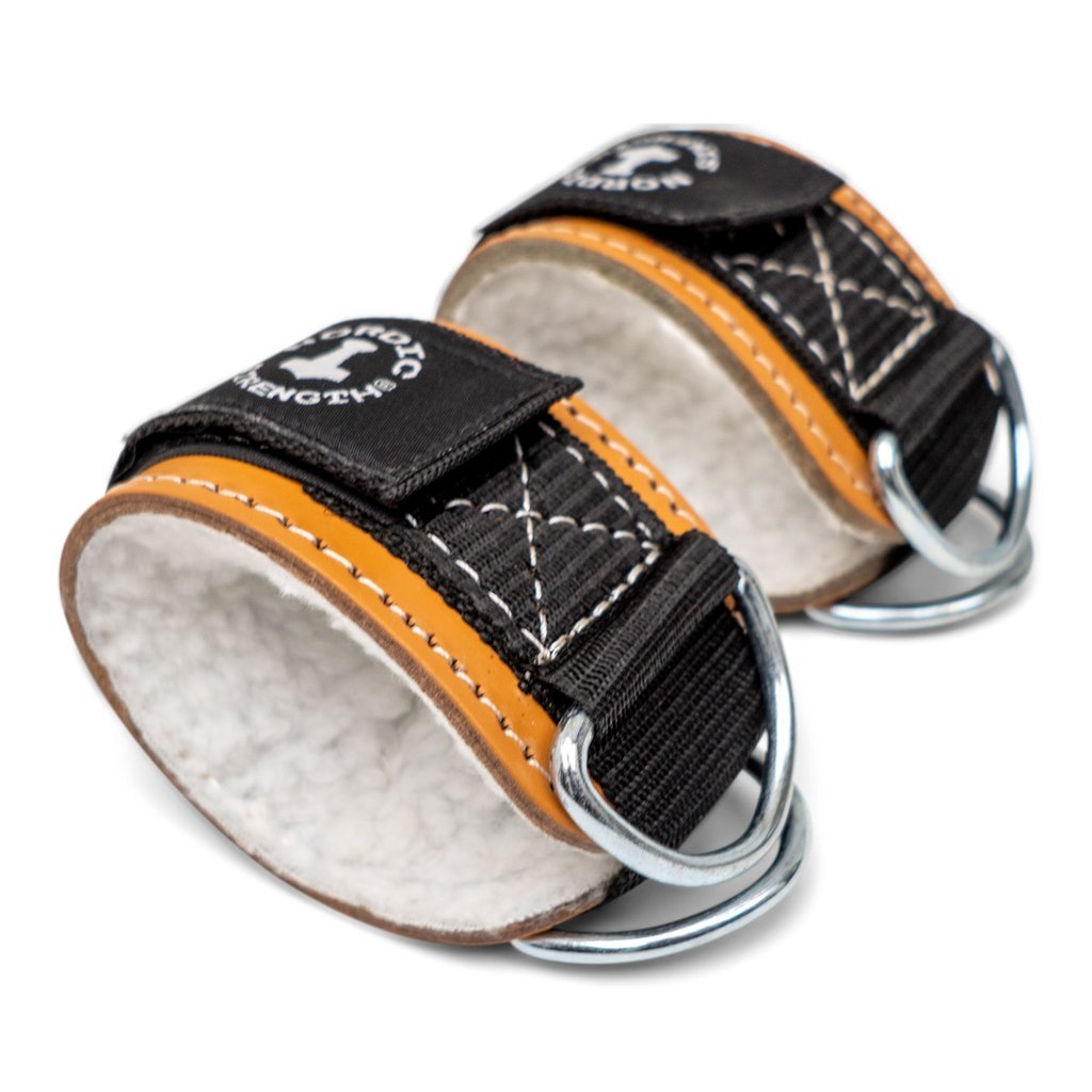 Fußschlaufen mit Innenfutter, aus Leder (2 Stück)