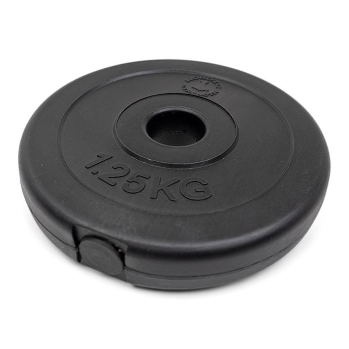 Hantelscheiben aus Kunststoff & Zement, 2 x 1,25 kg (30 mm)