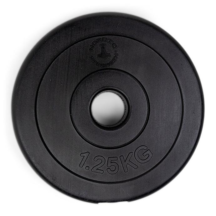 Hantelscheiben aus Kunststoff & Zement, 2 x 1,25 kg (30 mm)