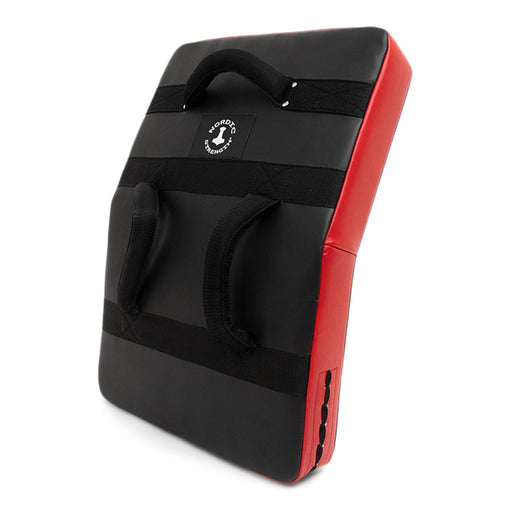Schlagpolster (Kick Pad) PRO, leicht gekrümmt, schwarz/rot