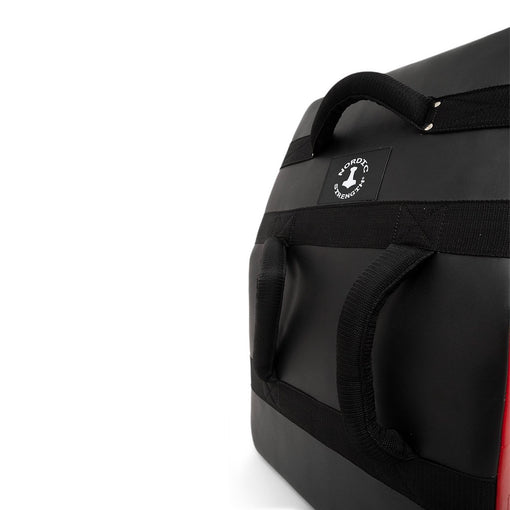 Schlagpolster (Kick Pad) PRO, leicht gekrümmt, schwarz/rot