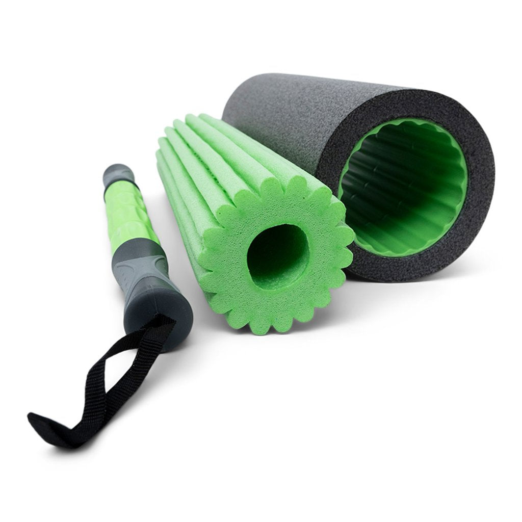 Faszienrolle 3-in-1, 46 cm, grün/grau