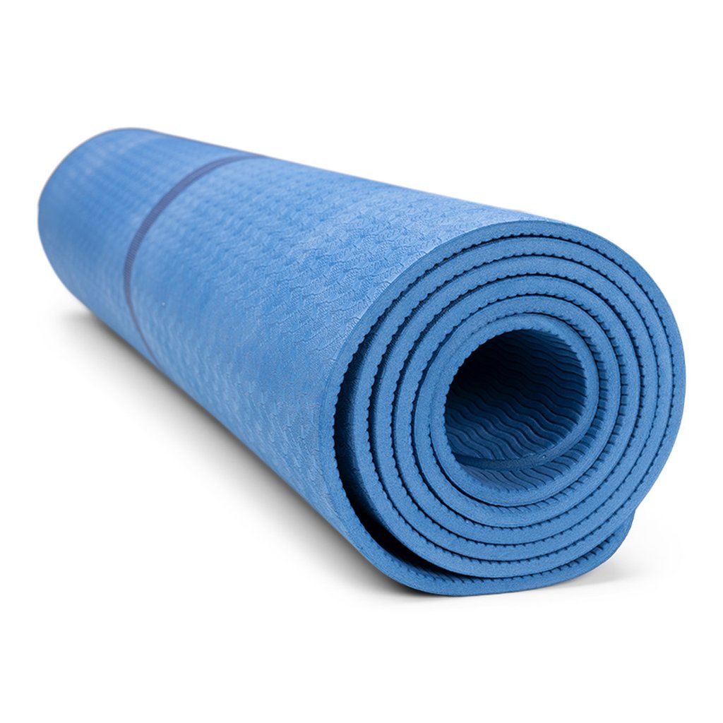 TPE Yogamatte von BLUME, blau, 6 mm - frei von Phthalaten und zu 100% recycelbar
