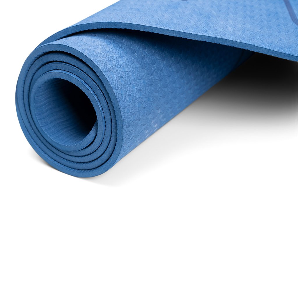 TPE Yogamatte von BLUME, blau, 6 mm - frei von Phthalaten und zu 100% recycelbar