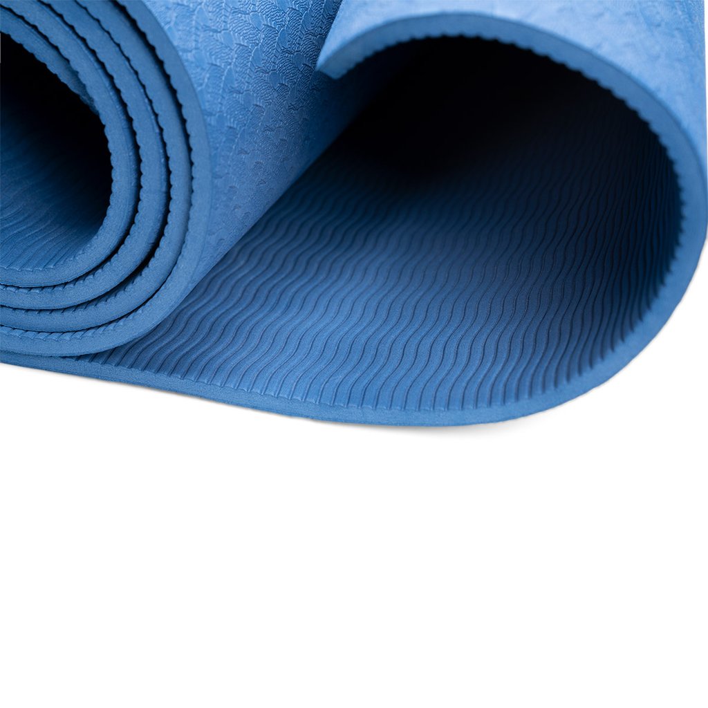 TPE Yogamatte von BLUME, blau, 6 mm - frei von Phthalaten und zu 100% recycelbar