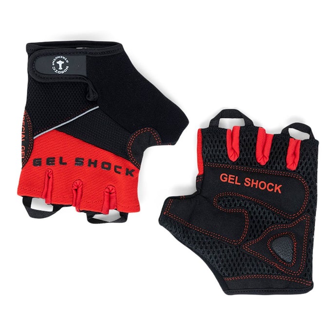 Fitnesshandschuhe "Gel Shock", rot/schwarz