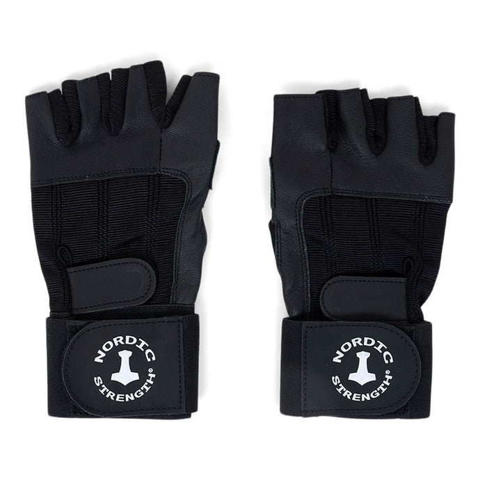 Trainingshandschuhe mit Gelenkbandage, schwarz