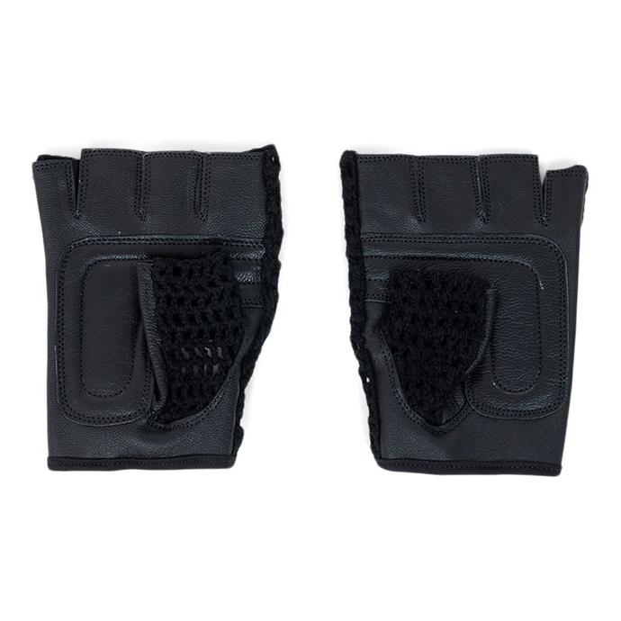 Fitnesshandschuhe aus atmungsaktivem Stoff, schwarz