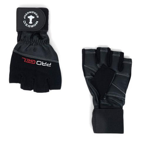 Trainingshandschuhe "Pro-Gel" aus Leder, schwarz