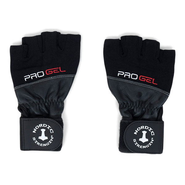 Trainingshandschuhe "Pro-Gel" aus Leder, schwarz