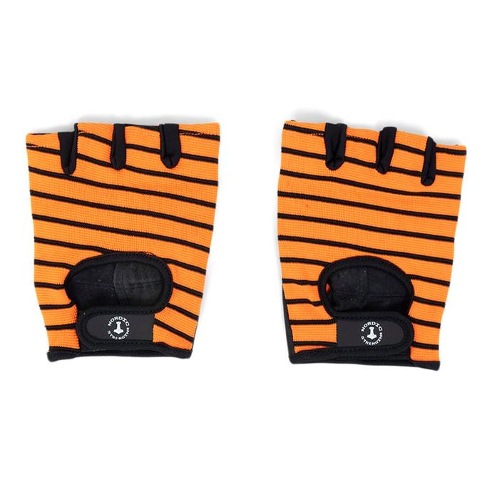 Fitnessshandschuhe mit Ledergrifffläche, schwarz/gelb