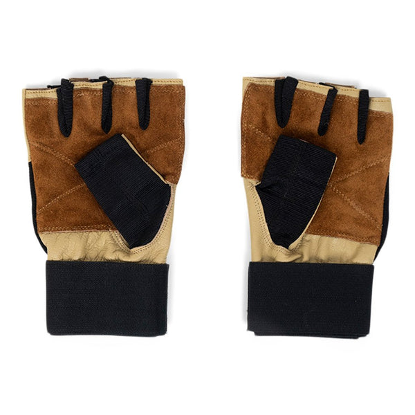 Trainingshandschuhe aus Leder, mit Handgelenkstütze und Handfläche aus Wildleder