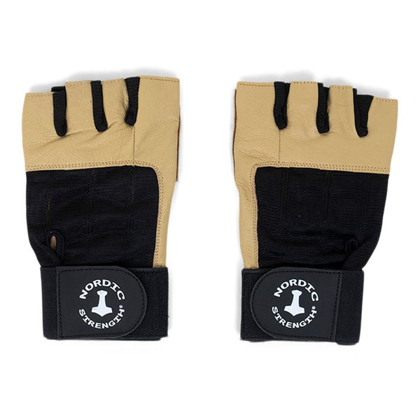 Trainingshandschuhe aus Leder, mit Handgelenkstütze und Handfläche aus Wildleder