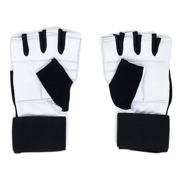 Trainingshandschuhe mit Gelenkbandage, schwarz/weiß