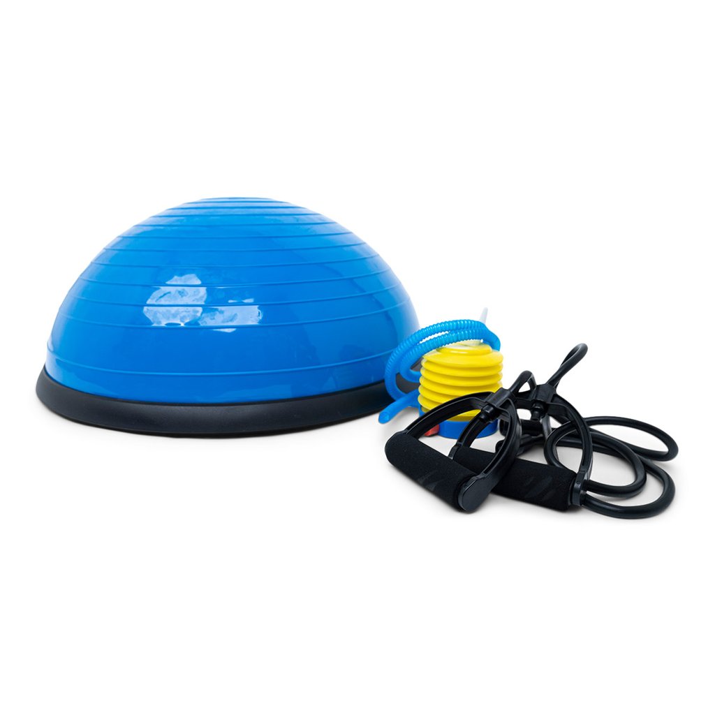 Balance-Ball mit Fitness-Tubes, blau