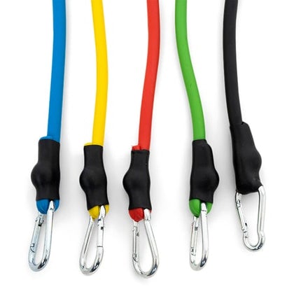 Tube-Set BASIC - schlichtes 5-in-1 Set Fitnessbänder mit Griffen und Türanker