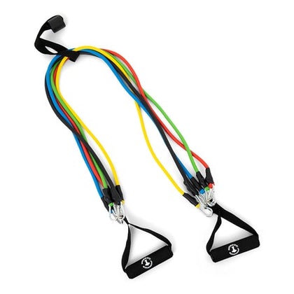 Tube-Set BASIC - schlichtes 5-in-1 Set Fitnessbänder mit Griffen und Türanker