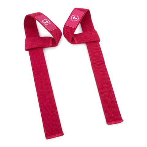 Zughilfen aus Stoff, mit Schriftzug "Nordic Strength", pink