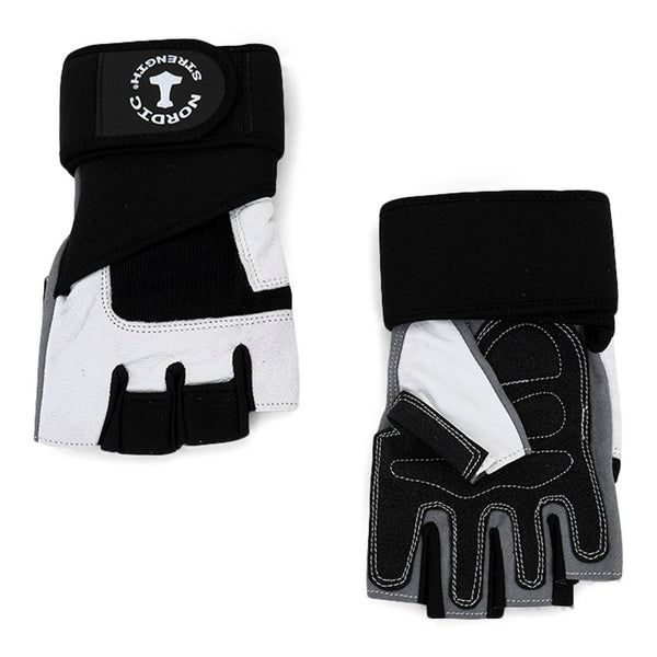 Trainingshandschuhe mit Handgelenkstütze, schwarz/weiß