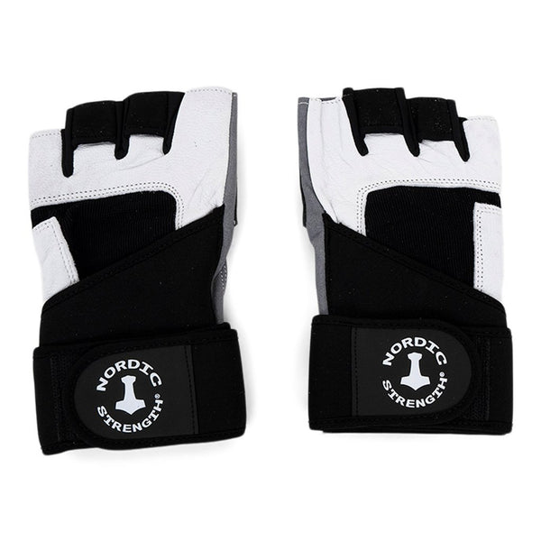 Trainingshandschuhe mit Handgelenkstütze, schwarz/weiß