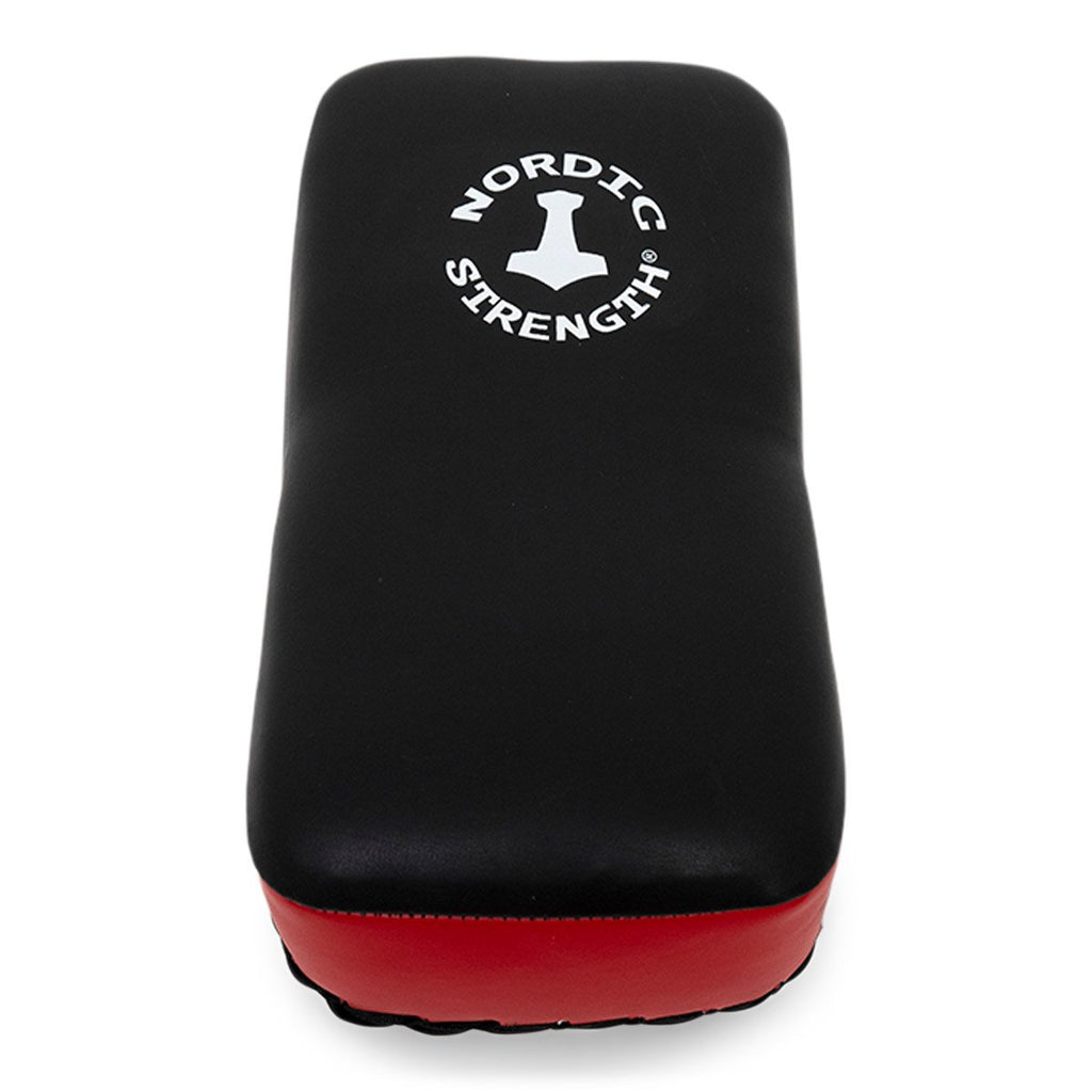 Schlagpolster, leicht gekrümmt, schwarz/rot