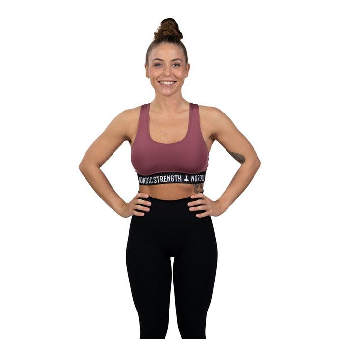 Sport-BH von Nordic Strength, bordeaux-rot