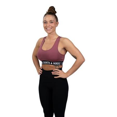 Sport-BH von Nordic Strength, bordeaux-rot