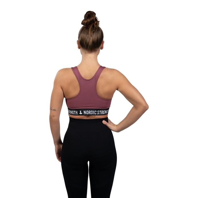 Sport-BH von Nordic Strength, bordeaux-rot