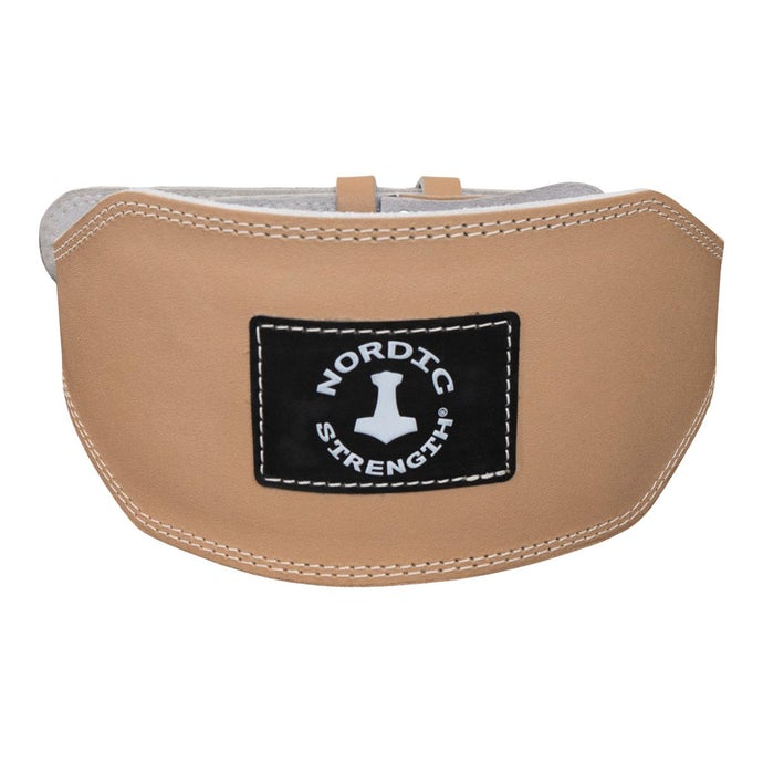 Schlichter Trainingsgürtel, beige, mit breiter Rückenstütze