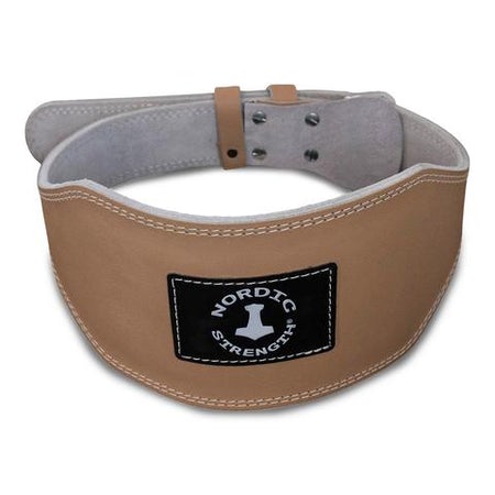 Schlichter Trainingsgürtel, beige, mit breiter Rückenstütze